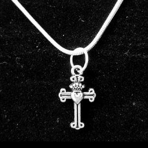 Crown ❤ Of The Cross .925 Sterling Silver Neckl